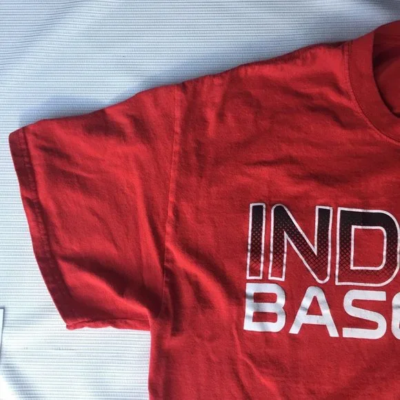 Cleveland Indians T Shirt Mens Large MLB Baseball Red Short Sleeve Adult Genuine - Picture 5 of 12
